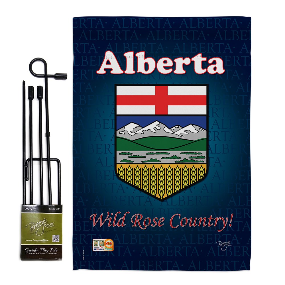 Alberta Flags of the World Canada Provinces Impressions Decorative