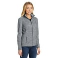 thumbnail image 4 of Port Authority Ladies Digi Stripe Fleece Jacket-XS (Grey), 4 of 6