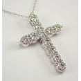 thumbnail image 3 of 2.00Ct Round Cut Lab Created Diamond Women's Cross Pendant 14K White Gold Plated Sterling Silver, 3 of 4