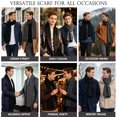 thumbnail image 7 of EINSKEY Men's Winter Scarf 2-Pack, Soft Solid Scarves with Tassel, 72" Warm Gift for Him Her - Navy & Burgundy, 7 of 7