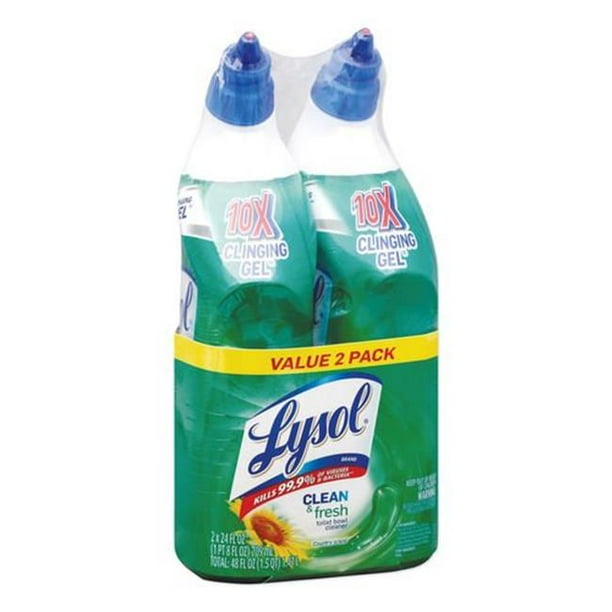 Lysol RAC98015 24 oz Clean & Fresh Toilet Bowl Cleaner Cling Gel