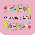 thumbnail image 4 of Inktastic Grannys Girl Bright Flowers Girls Baby Bib, 4 of 4