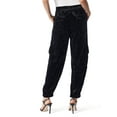 thumbnail image 3 of Jessica Simpson Women's and Women's Plus Size Crushed Velvet Cargo Pants, Sizes XS-4X, 3 of 4