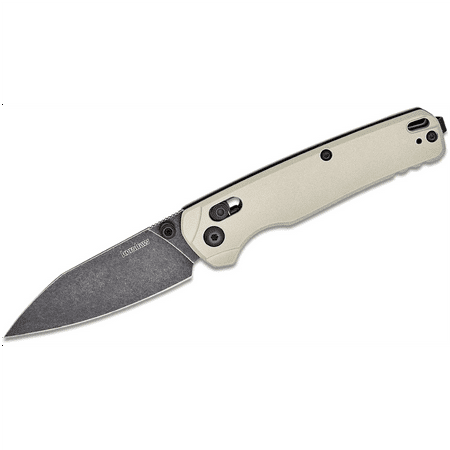 Kershaw Bel Air Manual Open DuraLock MagnaCut Reverse Tanto Blade EDC Folding Pocket Knife with BlackWash Finish – Bright Nickel