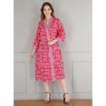 thumbnail image 2 of Handmade Cotton Kimono Robe | Block Print Dressing Gown | Lightweight Lounge Wear | Summer Boho Bathrobe, 2 of 2