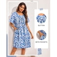 thumbnail image 3 of Ekouaer Moo Moos for Women Button House Dresses with Pockets Mumu, 3 of 7