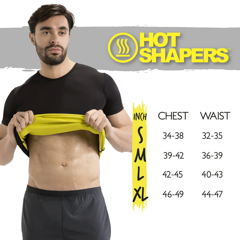 Hot Shapers Men?s Cami Hot Shirt (M, Black)