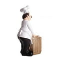 thumbnail image 4 of Cooks Characters Figurines Delicate Sculpture Resin Figure Statue Home Ornaments for Table Shelf Home Bakery Hotel - Bowls and Dishes (White), 4 of 6
