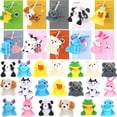 thumbnail image 1 of Llavero de animales de peluche para el Día de San Valentín con tarjetas, 20 unidades, 1 of 9