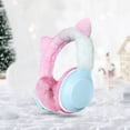 thumbnail image 5 of Qocolhg Christmas Gifts for Kids Girlfriend Women, Wireless Bluetooth Headphones Over Ear, Hi-Fi Stereo Foldable Wireless Stereo Headsets Earbuds with Cat Ears, for Computer Laptop PC (Blue), 5 of 6