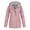 Pink women winter rain jacket a1, variant on thefmos Women Winter Hooded Raincoat Solid Casual Outdoor Jacket Fall Travel Rain Jacket with Pockets Lightweight Waterproof Coat, Pink XL