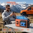 thumbnail image 4 of Biotree 30000mAh Weather Radio with NOAA 7-Band Alerts, Upgraded Emergency Radio with USB/Solar/Hand Crank Charging, Flashlight, SOS Alarm, Compass for Camping Hurricane Preparedness,Orange, 4 of 8