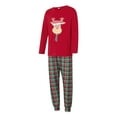 thumbnail image 4 of Elippeo Family Matching Christmas Pajamas Set Deer Head  Plaid Print Holiday Pajamas Sleepwear Dad Mom Kids PJs, 4 of 10