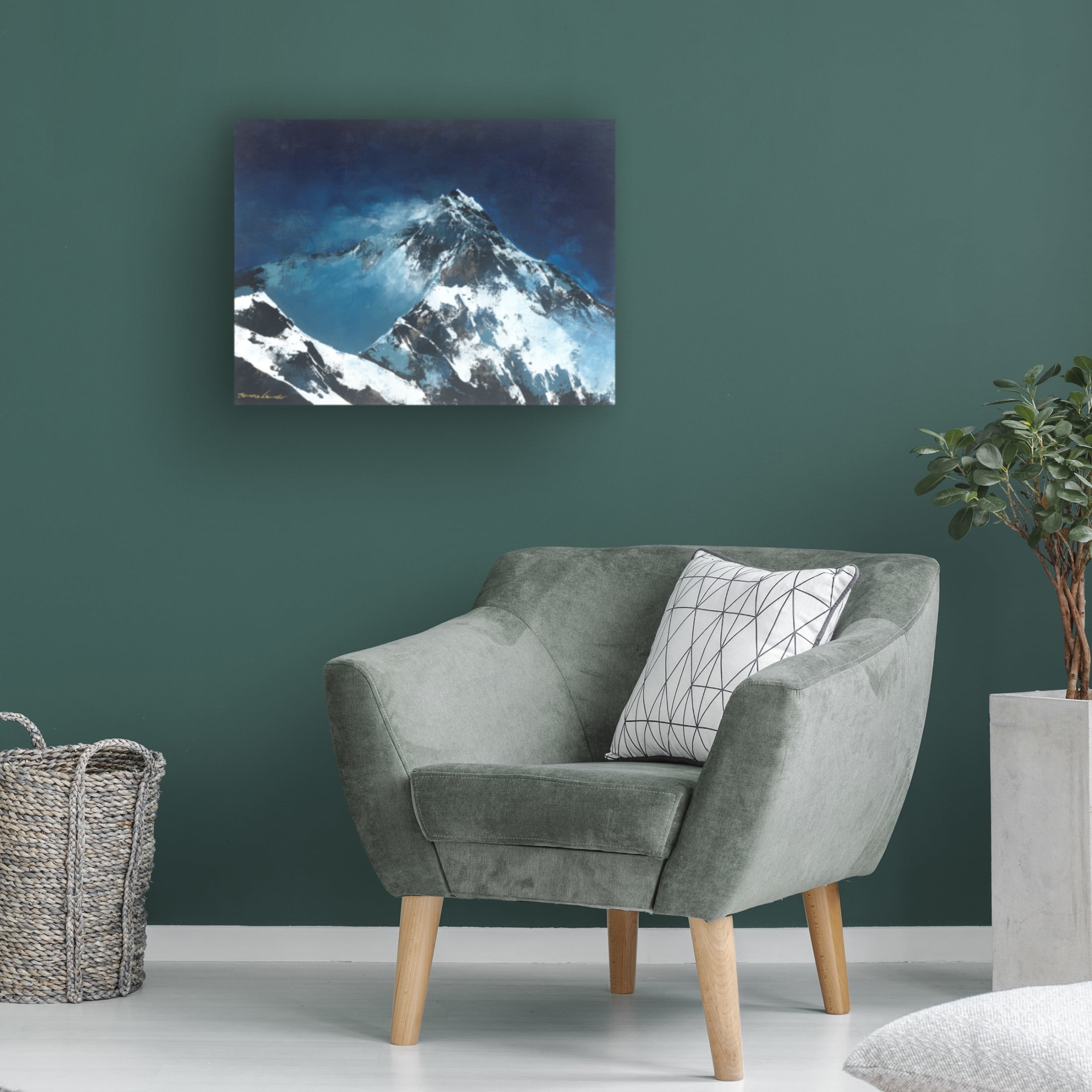 Canvas Wall Art - Thomas Leung 'Snow Peak' Wall Art for Living Room, Bedroom, or Office Décor by Trademark Fine Art - 24 x 18 Inches