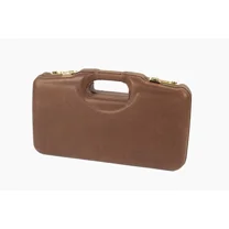 2018SPLX/8686: Luxury Leather Trim 1911 Travel Hard Case for 1 Handgun 2 Mags Ammo