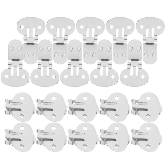 GOOHOCHY  20 Pcs Blank Shoe Clips DIY Stainless Steel Buckle Women's