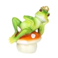 thumbnail image 5 of simhoa Green Frog Sitting on Statue Garden Decoration for Decor 7x10x10cm, 5 of 10