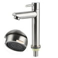 thumbnail image 3 of Robinet d'Évier, Robinet en Acier Inoxydable avec Traitement de Surface Brossée pour Cuisines, Robinet Simple Froid Sans Tube, Robinet Simple Froid Plat Sans Tube, 3 of 7