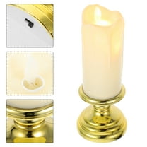 Masteelf Gold Base Led Flameless Candles Realistic Flickering Flame Votive Candles Tea Light Ideal For Wedding Centerpieces And Home Decorations No Batteries