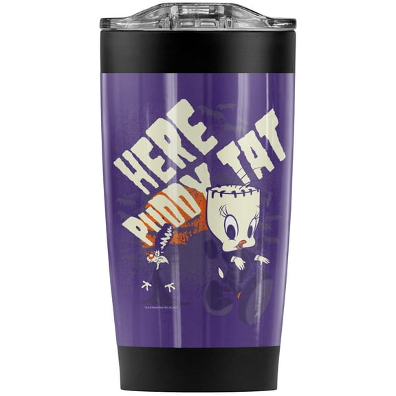Looney Tunes Franken Tweety Stainless Steel Tumbler 20 oz Coffee Travel Mug/Cup, Vacuum Insulated & Double Wall with Leakproof Sliding Lid | Great for Hot Drinks and Cold Beverages