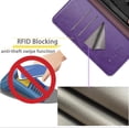 thumbnail image 2 of for iPhone 11 Pro Max 6.5" Phone case[RFID Blocking Leather],[3 Credit Card Slot] Flip Folio Book Shockproof Protector,Holder Stand Cases,Women Men for Apple 11 ProMax Wallet Cover,Purple, 2 of 11