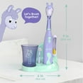thumbnail image 6 of Brusheez Kids’ Electric Toothbrush Set - Safe & Effective for Ages 3+ - Parent Tested & Approved with Gentle Bristles, 2 Brush Heads, Rinse Cup, 2-Minute Timer, & Storage Base (Luna the Llama), 6 of 8