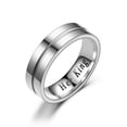thumbnail image 4 of His And Hers Crowned Rings Stainless Steel Couple Wedding Bands Platinum Inlaid Gem European American Matching, 4 of 5