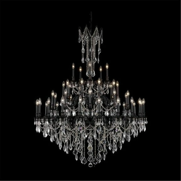 9245 Rosalia Collection Chandelier D:54in H:66in Lt:45 Dark Bronze Finish (Royal Cut Crystals)
