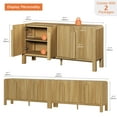 thumbnail image 5 of Set of 2 Sideboard Buffet with Storage, Modern 126" Wood Credenza with Doors and Adjustable Shelves for Kitchen，Living Room, 5 of 10