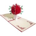thumbnail image 2 of Tarjeta para el día de San Valentín, tarjeta de cumpleaños para enamorados, tarjeta de felicitación emergente 3D para cumpleaños de enamorados (ramo de rosas), 2 of 4