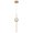 Brass Anodized Aluminum, variant on 39463-029 Eurofase Lighting Barletta - 7W 1 LED Pendant in Posh & Luxe Modern Style - 4.75 Inches Wide by 23.5 Inches High-Brass Anodized Aluminum