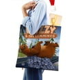 thumbnail image 4 of Grizzy y los Lemmings Bolso de tela con estampado de lienzo para mujer, bolsa de compras reutilizable y estética, con cremallera interior, regalo para mujer,38*45cm., 4 of 6