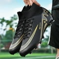 thumbnail image 3 of Ruran Men's Soccer Shoes Football Cleats with Lace-Up High-Tops Non-Slip Spikes, 3 of 7