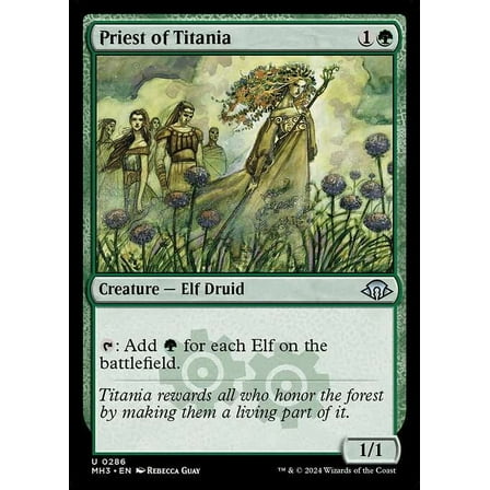 MtG Modern Horizons 3 Uncommon Priest of Titania #286