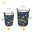 thumbnail image 3 of Fuzoiu Colorful Space Print Circular Hamper,Laundry Basket with Handle,Collapsible Laundry,Dirty Clothes Storage Basket,for Bedroom Bathroom Dorm Living Room-Medium, 3 of 6