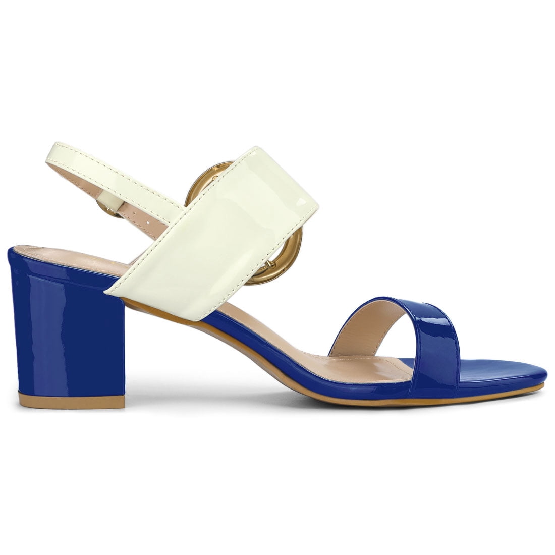 Unique Bargains Women's Slingback Block High Heel Sandals