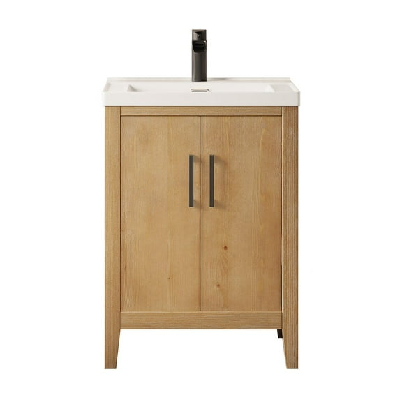 Altair-15 24" Single Bathroom Vanity in with White Ceramic Intergated Sink without Mirror