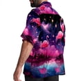 thumbnail image 3 of Starry Sky Flamingo Men's Short Sleeve Shirts, Casual, Printed, Button Down Short, Summer Beach Shirts, Unisex, 3 of 6