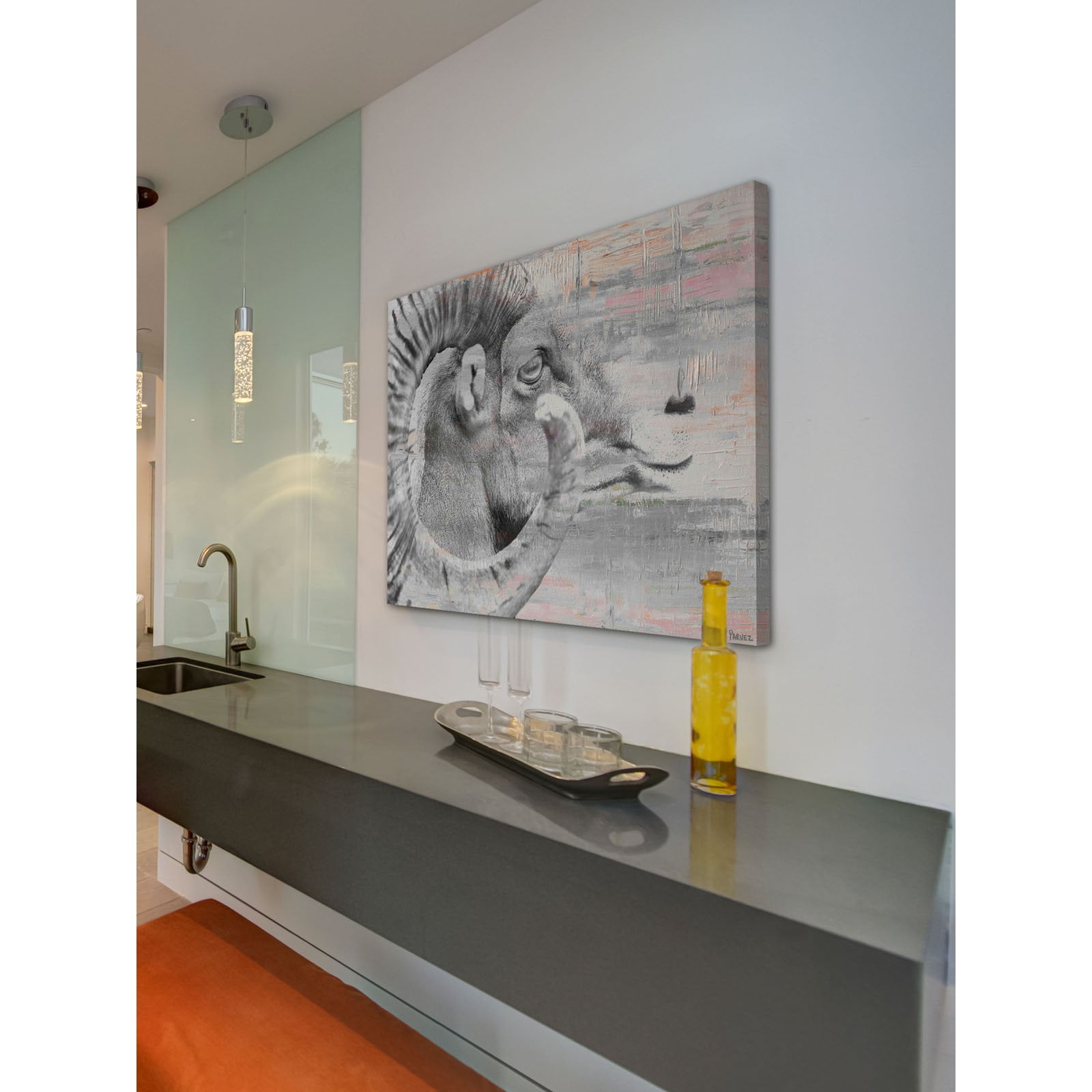 "Eye of Ram" Painting Print on Wrapped Canvas