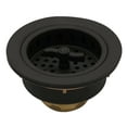 thumbnail image 3 of Westbrass COMBO PACK 3-1/2" Wing Nut Style Sink Strainer and Waste Disposal Trim, Matte Black, 3 of 12