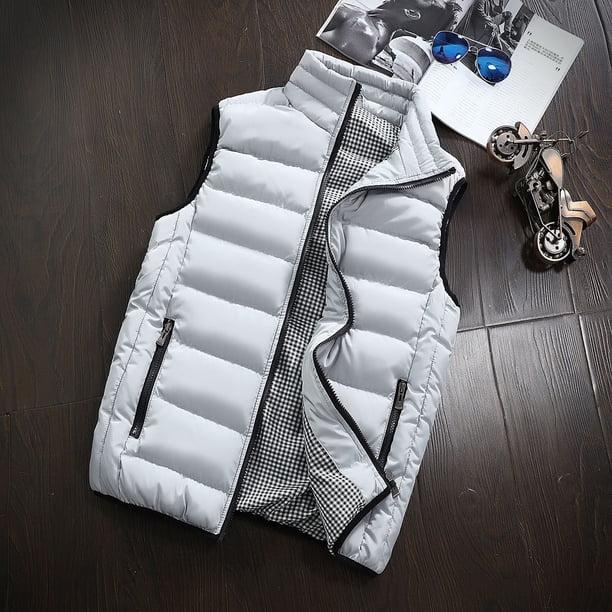 Chaleco de hombre de otoño e invierno cálido de algodón chaleco de hombre estilo coreano chaleco grueso tienda de moda