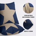 thumbnail image 5 of Blue American 4th of July Patriotic Pillow Covers 20X20 Set of 2, Tan Star Independence Memorial Day Throw Pillowcases Holiday Theme Home Decor Outdoor Farmhouse Cushion Cover Couch Sofa Bed, 5 of 6