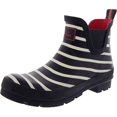 thumbnail image 1 of Joules Women's Wellibob French Navy Stripe Ankle-High Rubber Rain Boot - 8M, 1 of 5
