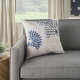 thumbnail image 4 of Mina Victory Aloha Indoor/Outdoor Ivory/Navy 20" x 20" Throw Pillow, 4 of 6