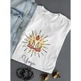 thumbnail image 3 of Yoga Meditation Pose Padmasana Position Women White T-Shirt, Female Large, 3 of 4