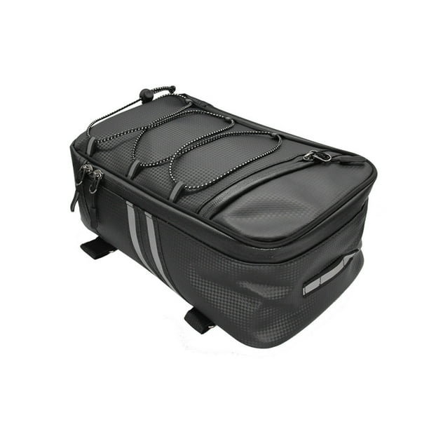 Bike Rack Rear Carrier Bag Trunk Bag PU Leather Waterproof 8L