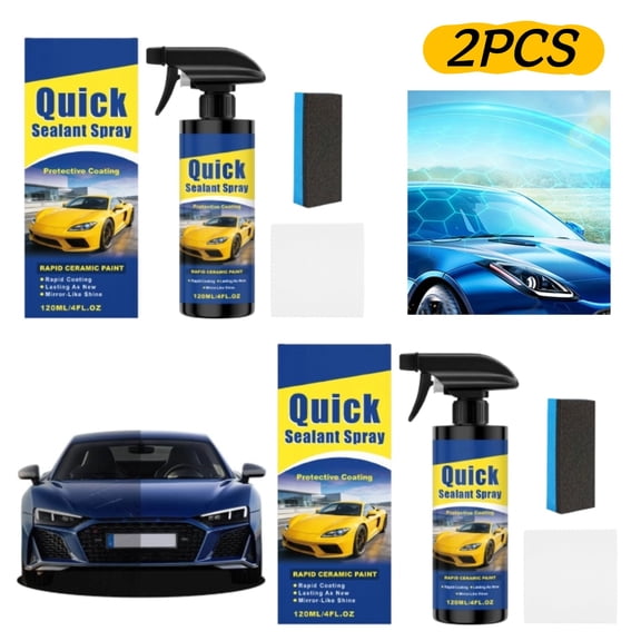 Quick Effect Coating Agent For Cars 120ml Ceramic Coating Quick Sealant Spray Hydrophobic Paint 2PCS