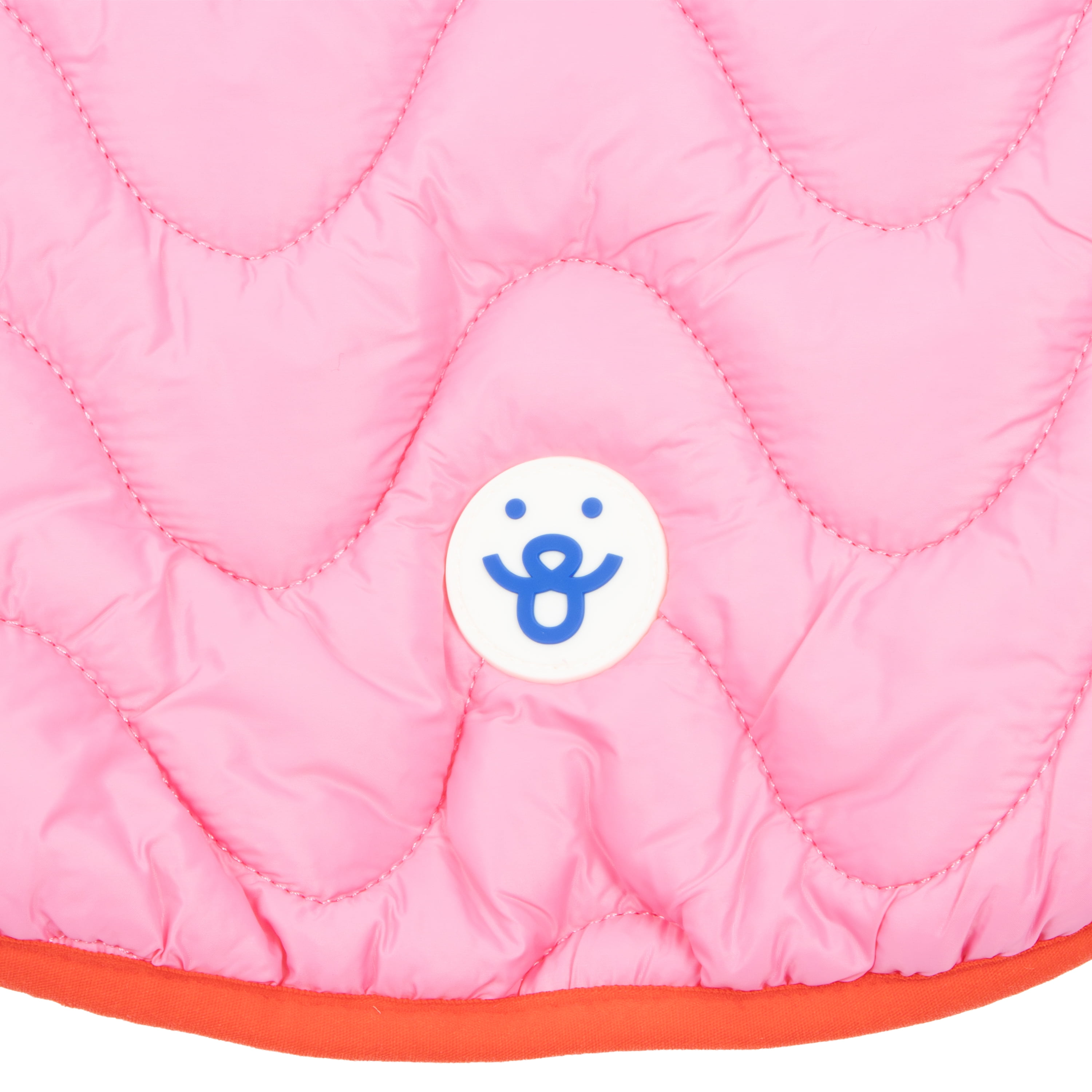 Oodles Quilted Fall Puffer Dog Jacket, Pink, XL
