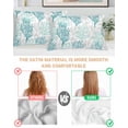 thumbnail image 3 of Teal Grey Coral Coastal Pillow Cases King Size Set of 2, Smooth Satin Pillowcase for Hair and Skin, Summer Beach Seaside Nautical Decorative Cooling Bed Pillow Covers with Zipper, 20x36 Inches, 3 of 5