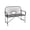 Black, variant on XBrand 60" Iron Sun-Patterned Hanging Seat for Two Indoor/Outdoor Swing Bench, Durable Patio Swing, Black